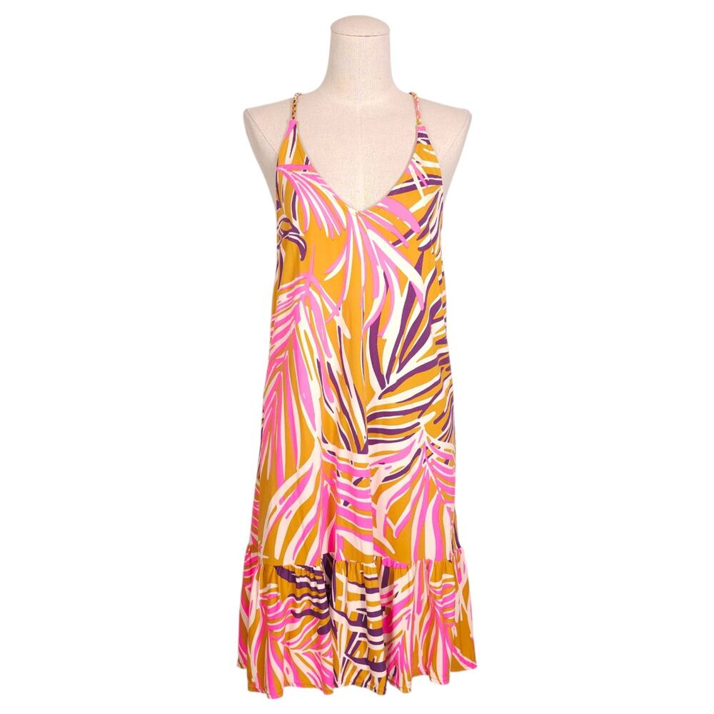 Maaji Caramel Foliage Linn Cover-Up Dress Sz Large